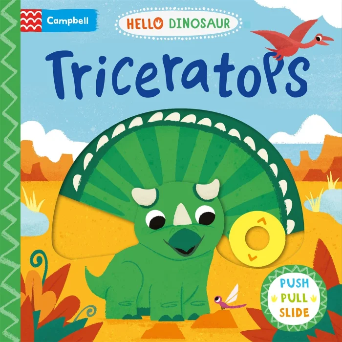 Triceratops, anglická kniha - leporelo