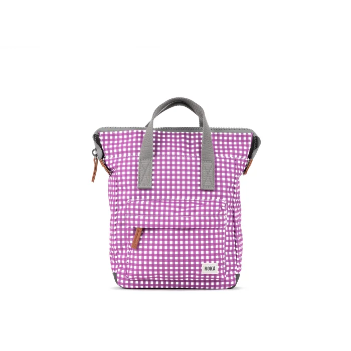 Bantry B Purple Gingham (Recycled Canvas), ruksak S