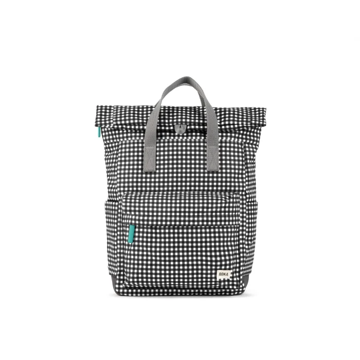 Canfield B Black Gingham (Recycled Canvas), ruksak M