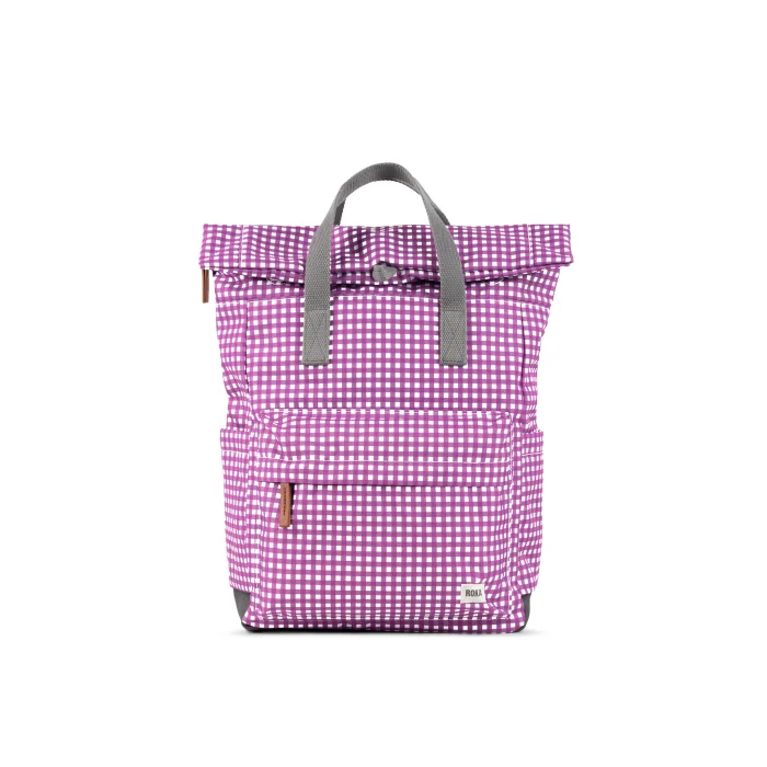 Canfield B Purple Gingham (Recycled Canvas), ruksak M