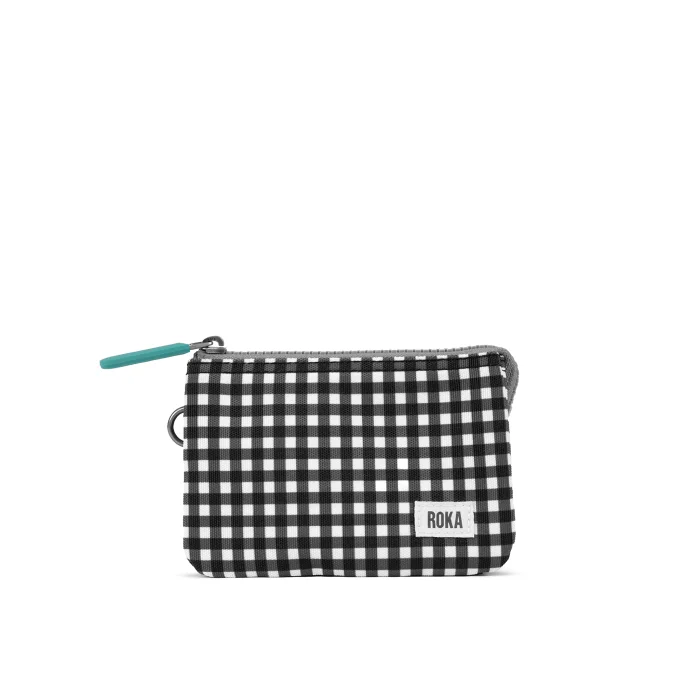 Carnaby Black Gingham (Recycled Canvas), peňaženka/púzdro S