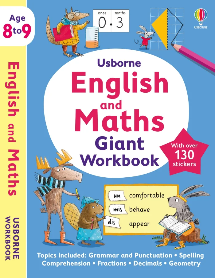 Usborne English and Maths Giant Workbook (8-9 years), pracovný zošit