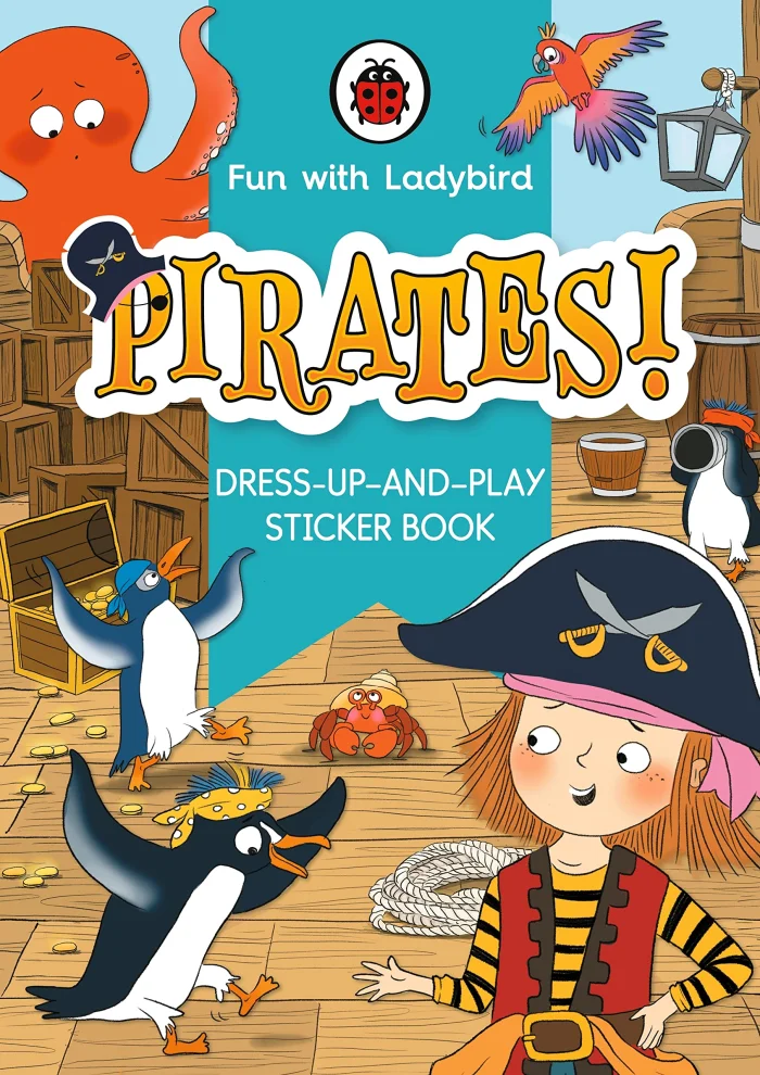 Dress-Up-And-Play Sticker Book: Pirates!, nálepkový zošit s úlohami
