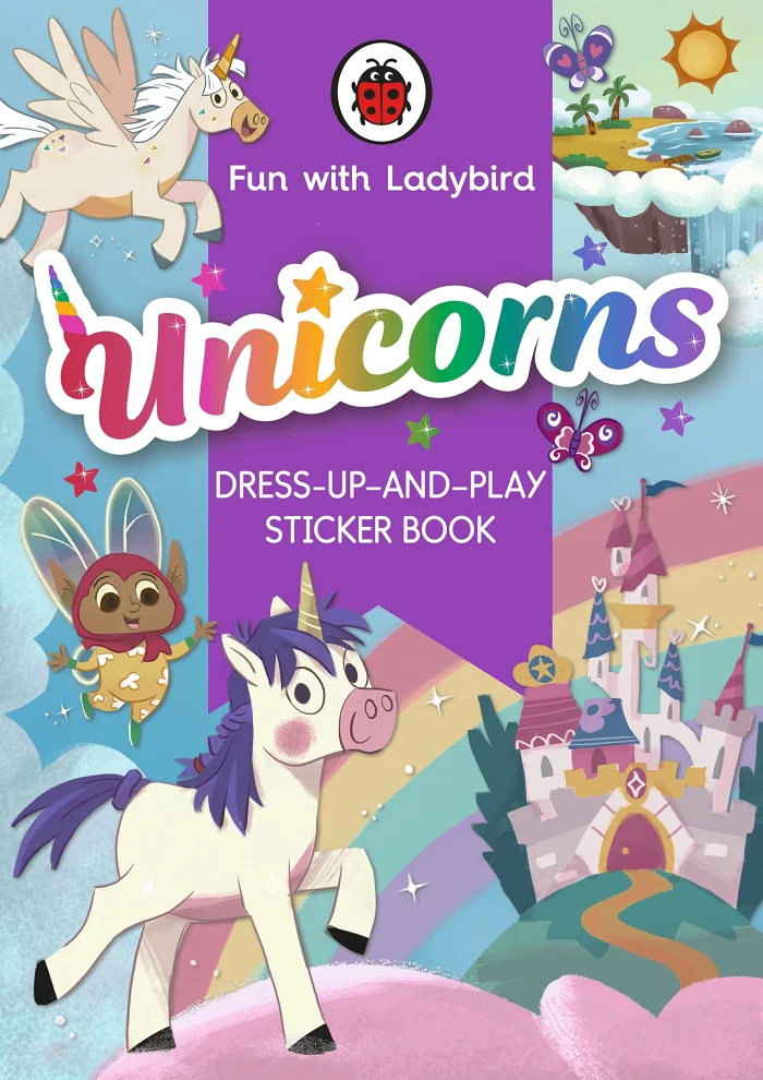 Dress-Up-And-Play Sticker Book: Unicorns, nálepkový zošit s úlohami