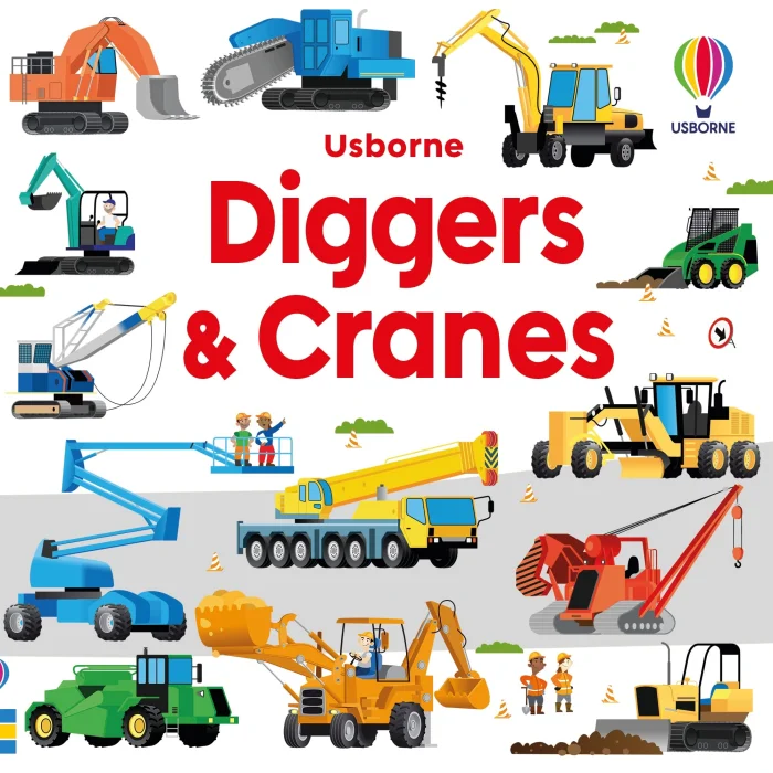 Diggers and Cranes (49 ks), puzzle + kniha