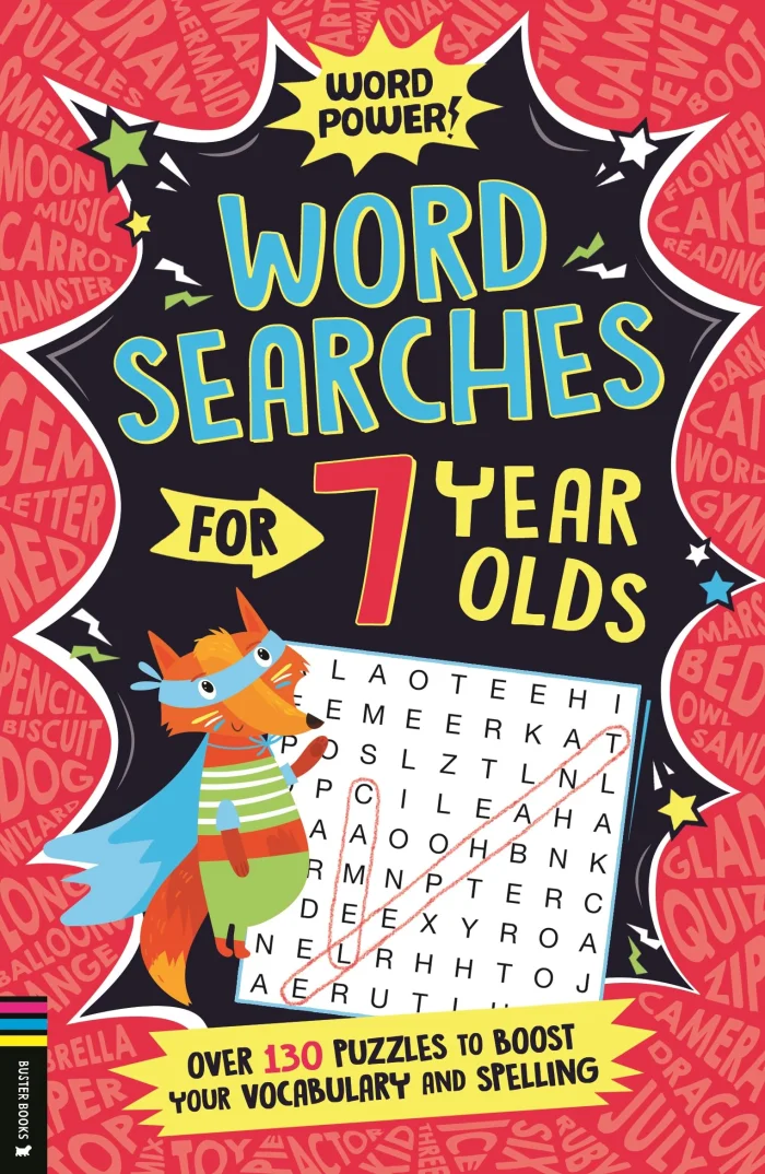 Wordsearches for 7 Year Olds, anglická kniha