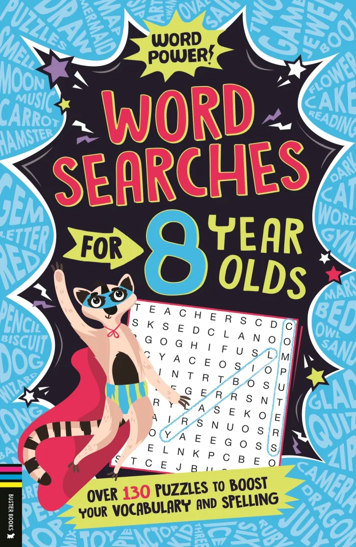 Wordsearches for 8 Year Olds, anglická kniha