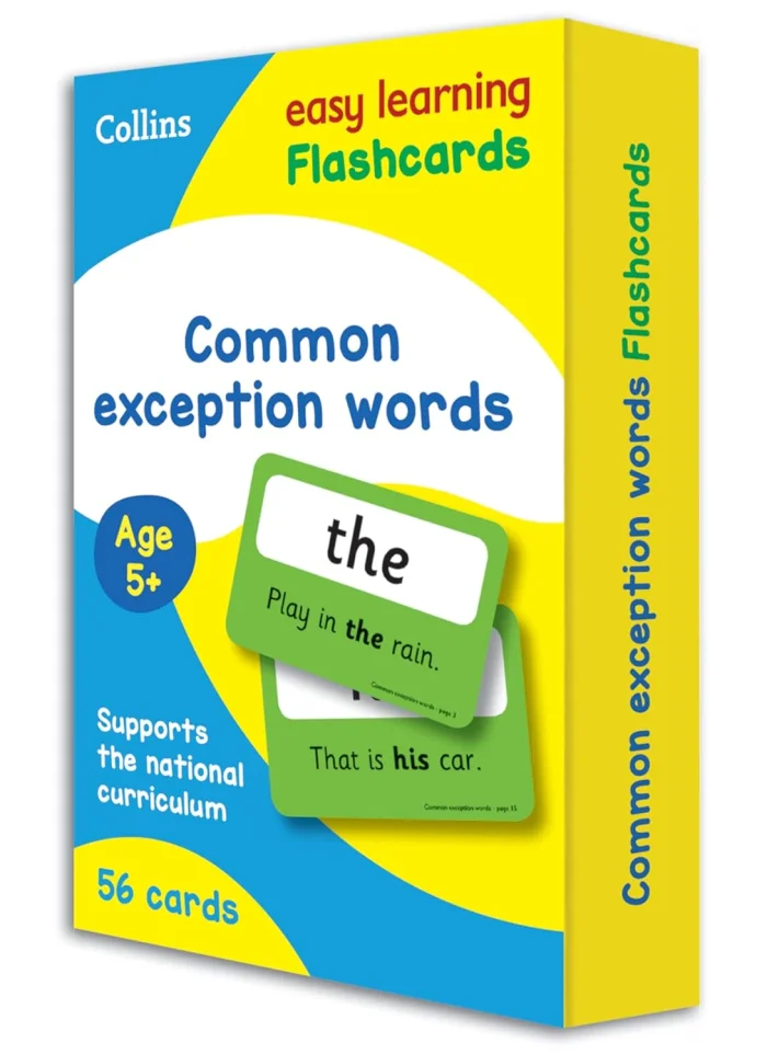 Common Exception Words Flashcards, karty