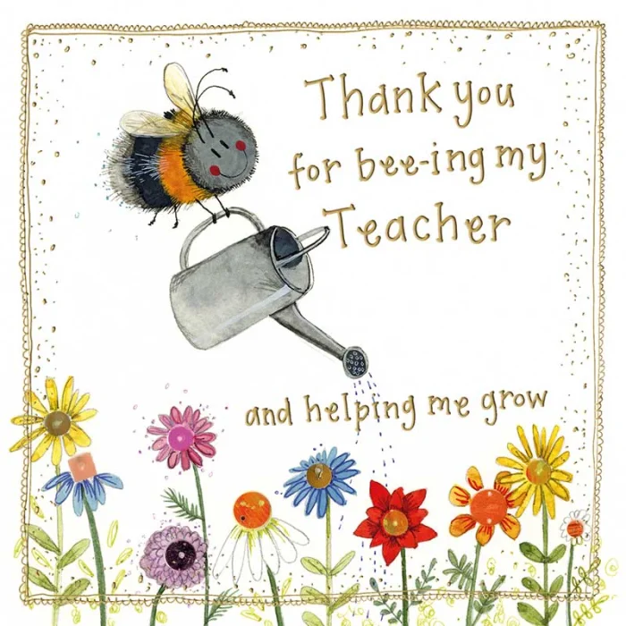 Bee Educated Teacher Card (S500), prianie