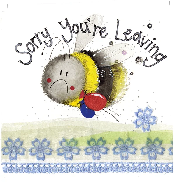 Bee Leaving Card (S305), prianie