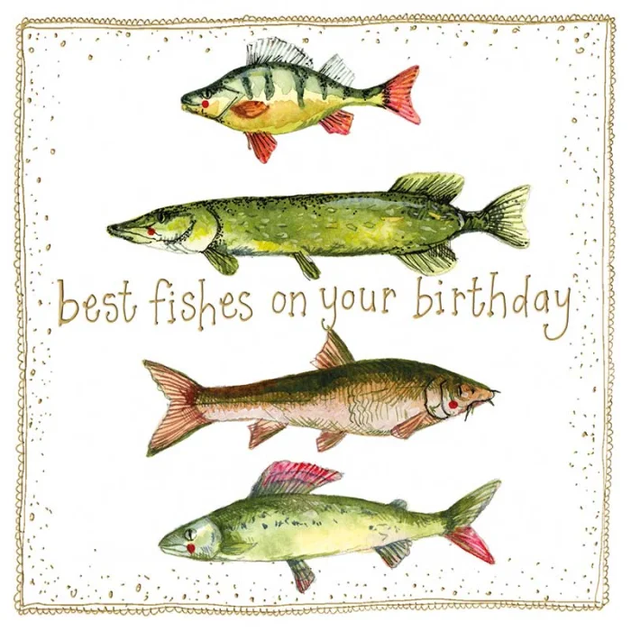 Coarse Fishing Birthday Card (LS178), malé prianie