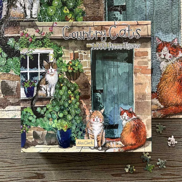 Country Cats Jigsaw Puzzle (1000pcs), puzzle