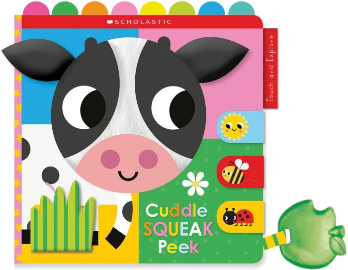 Cuddle Squeak Peek Cloth Book, látková kniha