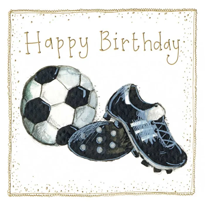 Football Boots Birthday Card (LS176), malé prianie