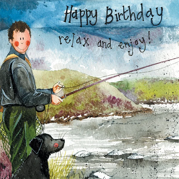 Gone Fishing Birthday Card (AC764), prianie