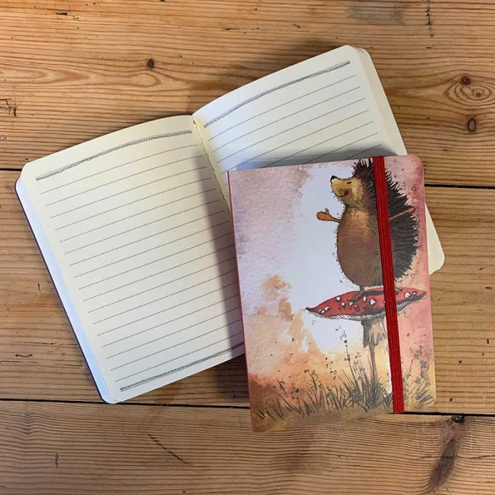 Hedgehog and Toadstool Small Chunky Notebook A6 (SCN27), zápisník A6