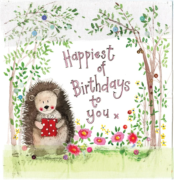 Hedgehog Birthday Card (S279), prianie