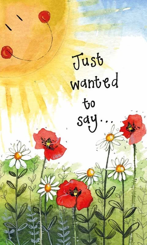Just Wanted to Say Sunshine Poppies Notelets (NC53), mini pohľadnica s obálkou
