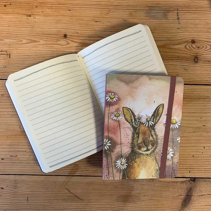 Rabbit and Daisies Small Chunky Notebook A6 (SCN30), zápisník A6