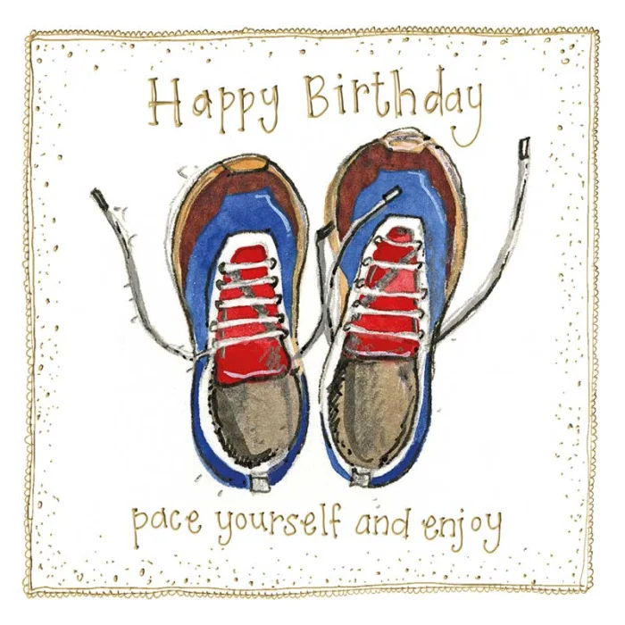 Running Shoes Birthday Card (LS189), malé prianie
