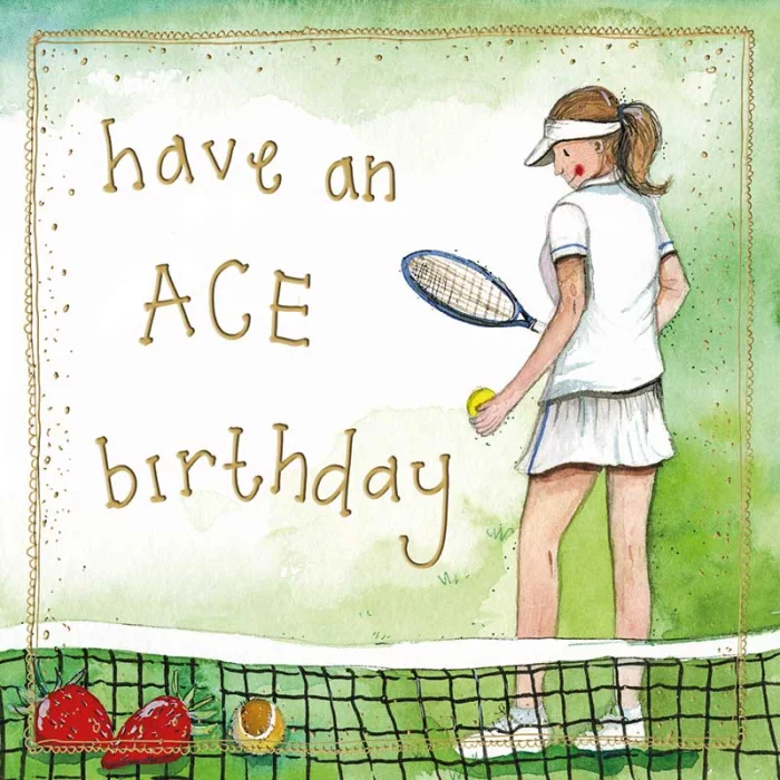 Tennis Ace Birthday Card (S492), prianie
