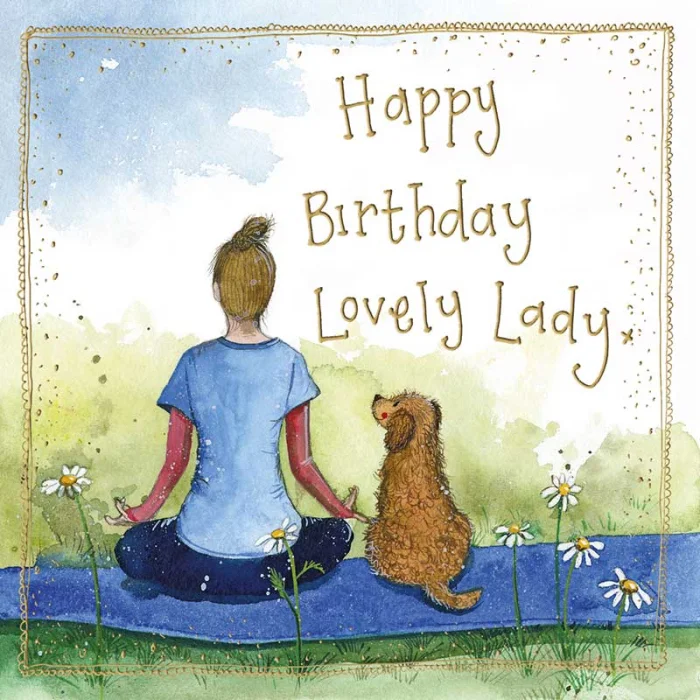 Yoga Birthday Card (S477), prianie