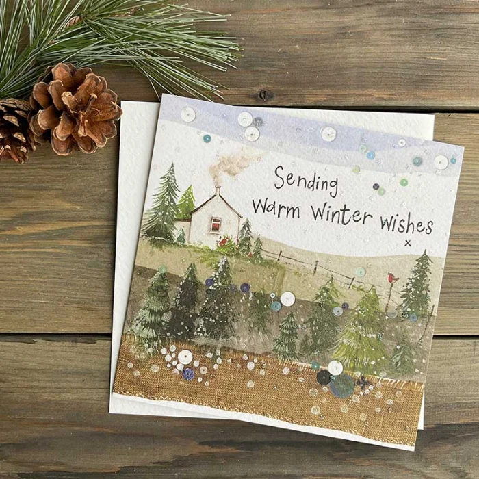 Christmas Farm House Christmas Card (XS24), prianie
