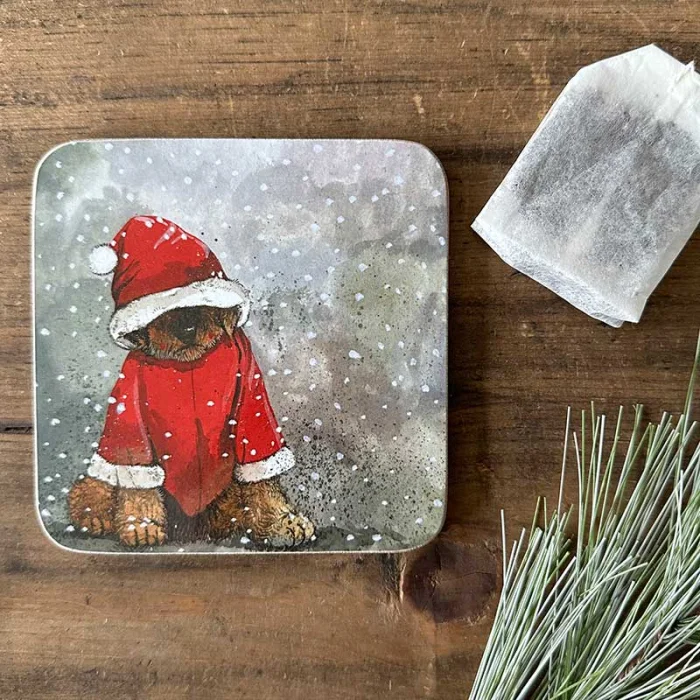 Tiny Tim Dog Christmas Coaster XC06, podložka pod pohár