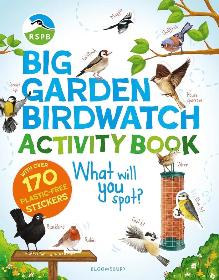 Big Garden Birdwatch Activity Book, nálepkový zošit s aktivitami