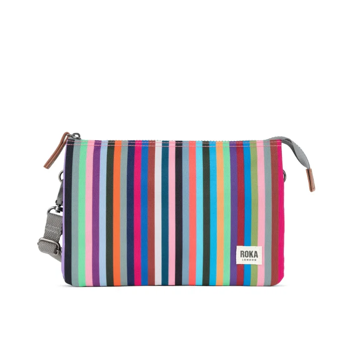 Carnaby Crossbody XL Multi Stripe (Recycled Canvas), kabelka