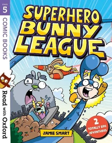 Superhero Bunny League, anglická kniha-komiks
