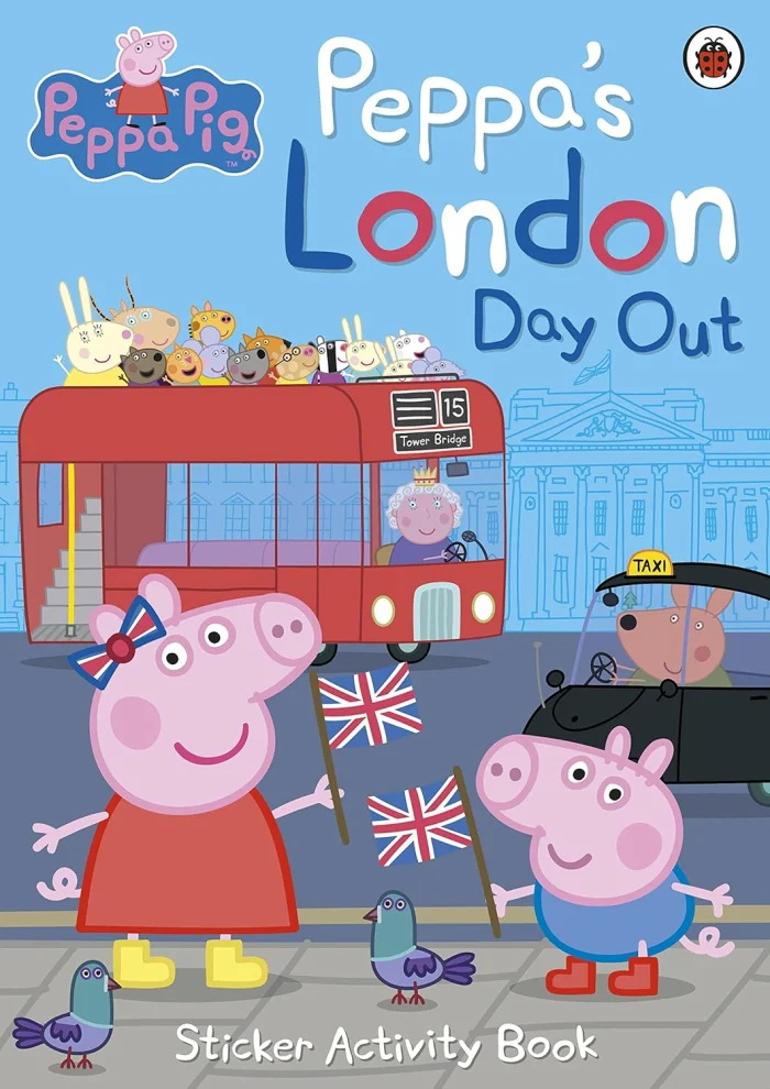 Peppa's London Day Out Sticker Activity Book, nálepkový zošit s aktivitami