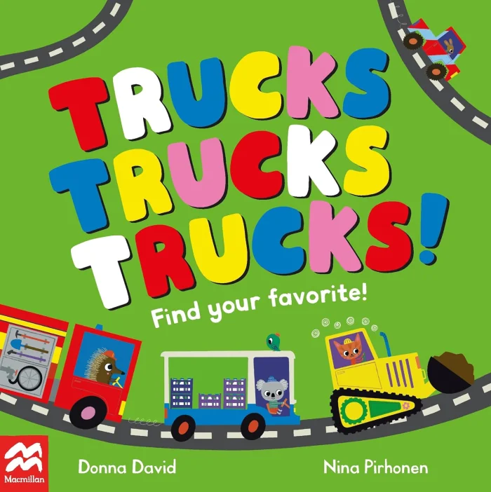 Trucks Trucks Trucks!, anglická kniha-leporelo