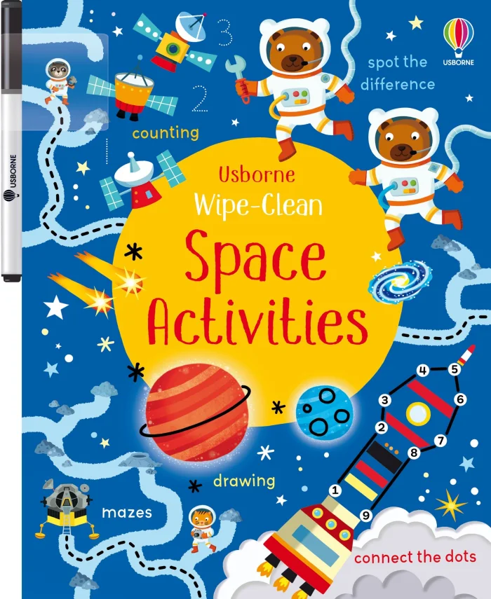 Wipe-Clean Space Activities, zošit s úlohami