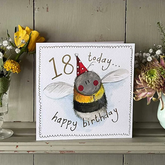 Bee 18 Year Old Birthday Card (S541), prianie
