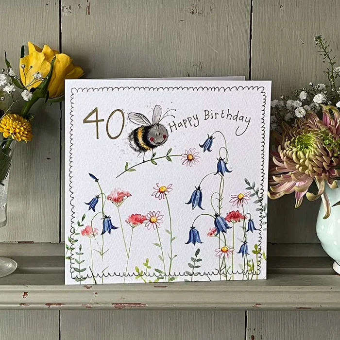 Bee 40 Year Old Birthday Card (S544), prianie