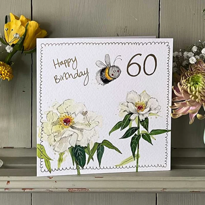 Bee 60 Year Old Birthday Card (S546), prianie