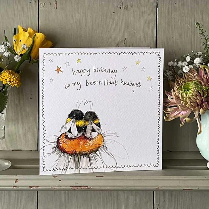 Bee Husband Birthday Card (S509), prianie