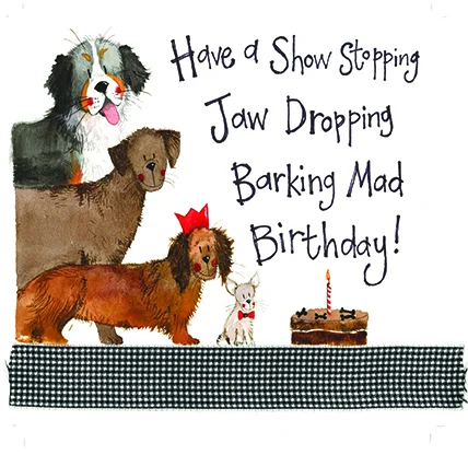 Canine Eating Services Dog Birthday Card (S104), prianie
