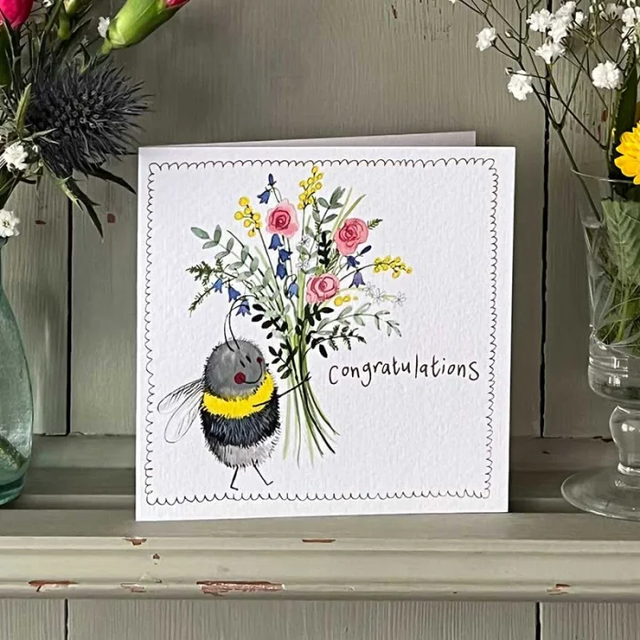 Congratulations Bee Card (LS206), malé prianie