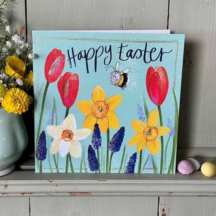 Happy Easter Floral Card (SPRS69), prianie
