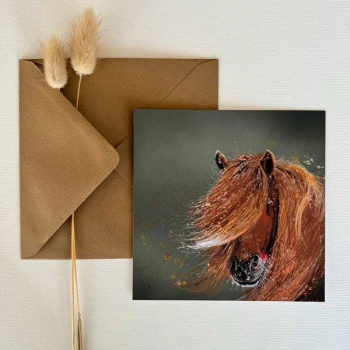 Horse Blank Card (AC875), prianie