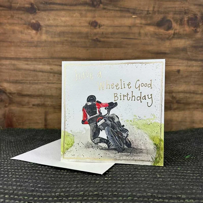 Motorcyclist Birthday Card (S475), prianie