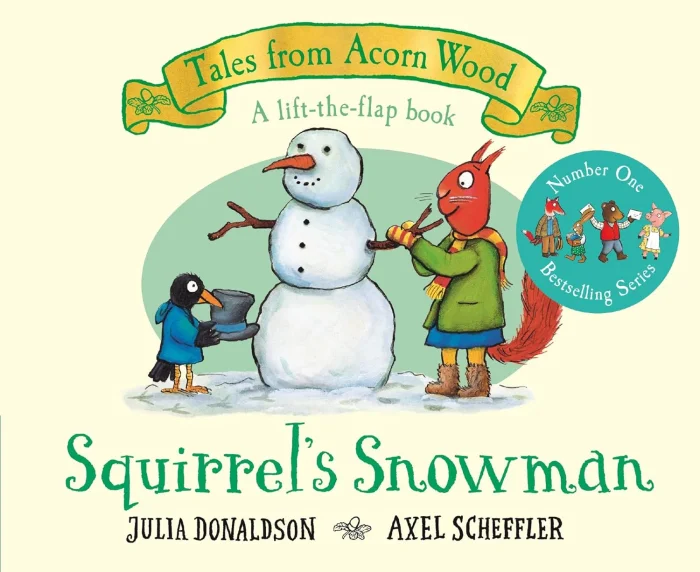 Squirrel's Snowman, anglická kniha - leporelo