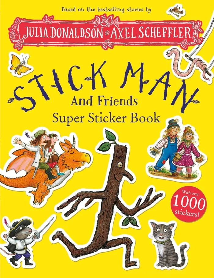 Stick Man and Friends Super Sticker Book, nálepkový zošit s úlohami