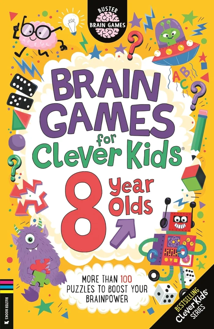 Brain Games for Clever Kids for 8 Year Olds, anglická kniha