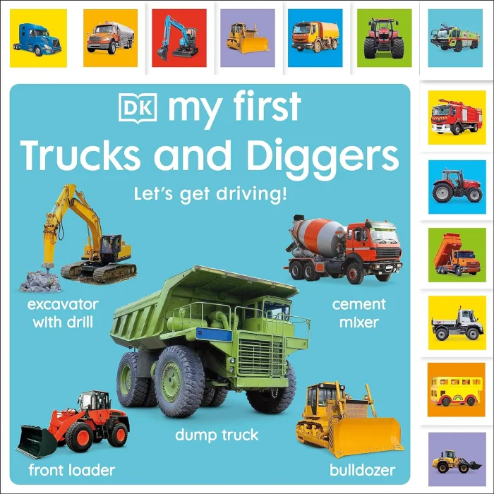 My First Trucks and Diggers: Let's Get Driving!, anglická kniha - leporelo
