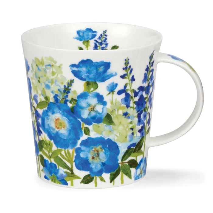 Flower Garden Blue, porcelánový hrnček