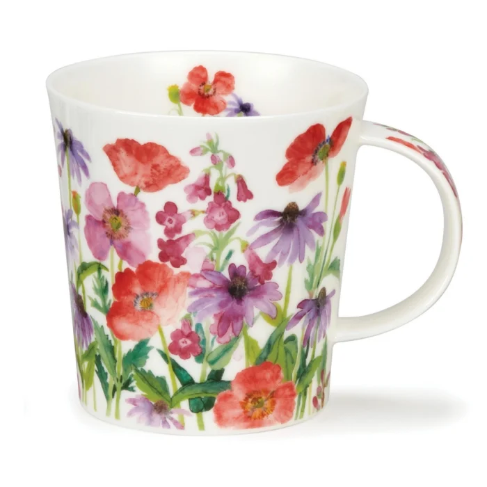 Flower Garden Red, porcelánový hrnček
