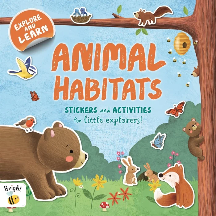 Animal Habitats, anglická náučná kniha s nálepkami